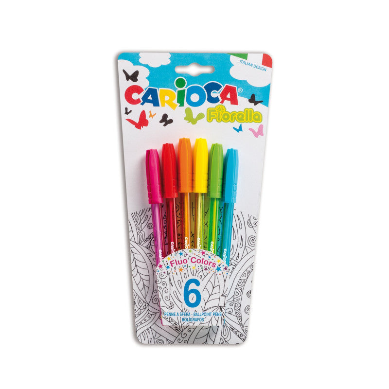Carioca Fiorella mm ball Pen 6pcs – GOOD STUFF personalise