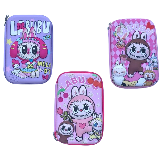 Embossed Pencil Box Labubu
