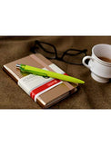 QS01 DIAMOND CUT METAL BUTTON PENS - GREEN (3100)