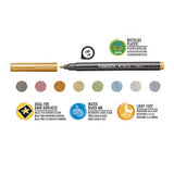 CARIOCA METALLIC FINE LINER BOX 8 PCS FELT TIP PENS- 2030
