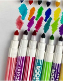 Carioca Bi color Super Washable Felt tip pens 12 colors