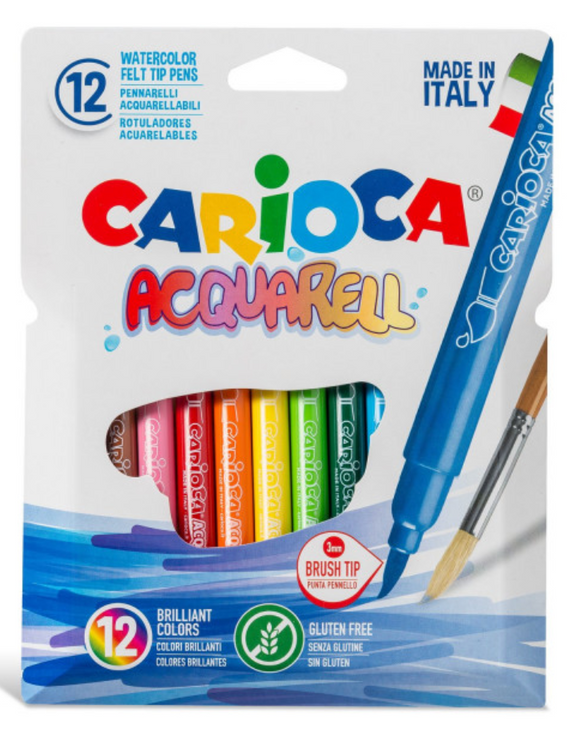 Carioca Aquarell water color felt tip pens 12 pcs