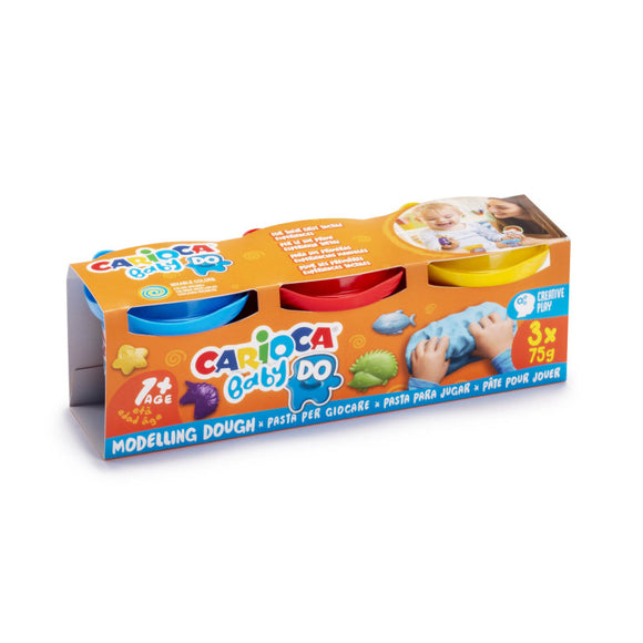 CARIOCA Baby Modelling Dough pot 3*75g – GOOD STUFF CO. personalise be  unique