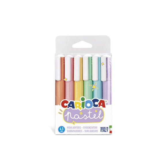 Carioca -  Pastel highlighters 6 PCS